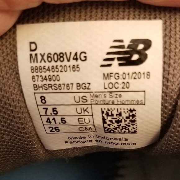 Men's New Balance Tan Suede Leather 608 Cross Training Shoe US  8, EUR 41.5 - Picture 6 of 9